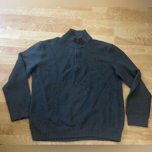 Calvin Klein 1/4 zip mens pullover sweater gray/ size XXL